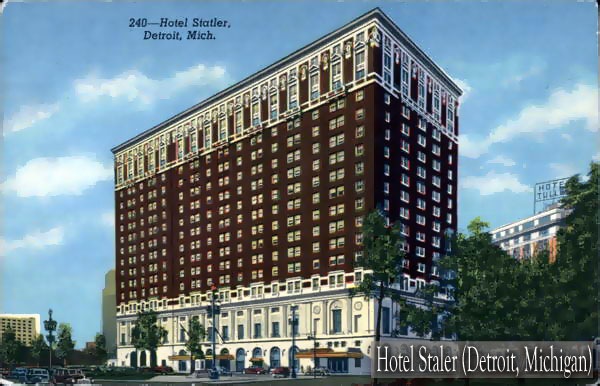 Statler Hotel Detroit. Hotel Detroit Statler